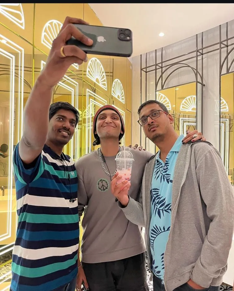 Dominic Vivek with colleagues at Dayspring