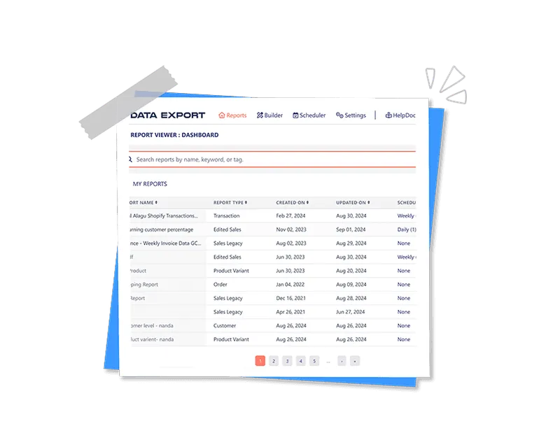 The first version of Data Export