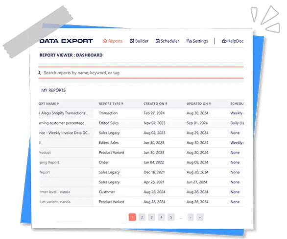 Data Export V2 report viewer